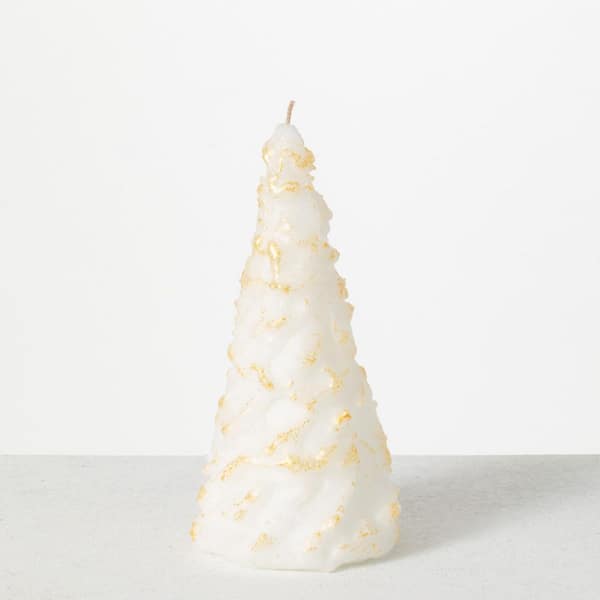 Vance Kitira 12.5 in. Rhapsody Tree Decorative Candle, White