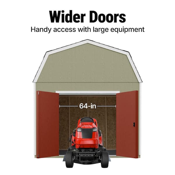 Do-It Yourself Braymore 10 ft. x 16 ft. Wood Barn Storage Shed with Floor, Smartside, and Double Doors (160 sq. ft.)