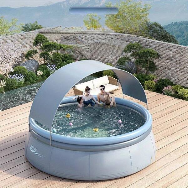 Tatayosi 118.11 in. x 25.98 in. Outdoor Inflatable Swimming