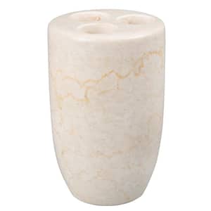 Bullet Natural Marble Toothbrush Holder in Champagne Color
