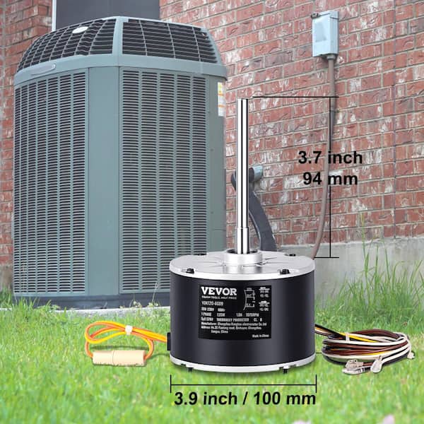 VEVOR Condenser Fan Motor OGD1016 1/6 HP 208-230V Condenser Fan Motor 1075RPM OEM Standard Upgraded Replacement Condenser Motor Reversible Rotating