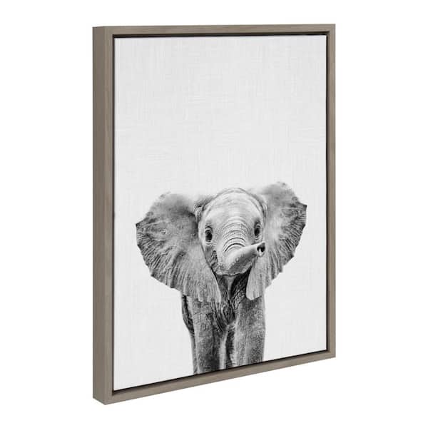 PAIR OF Auteuil elephant print leather tassel canvas S…