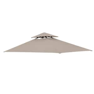 8 ft. x 5 ft. Replacement Canopy Top for Hampton Bay Heathermoore Grill Gazebo, Khaki