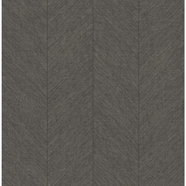 A-Street Prints Kallam Brown Chevron Non-Pasted Wallpaper Sample