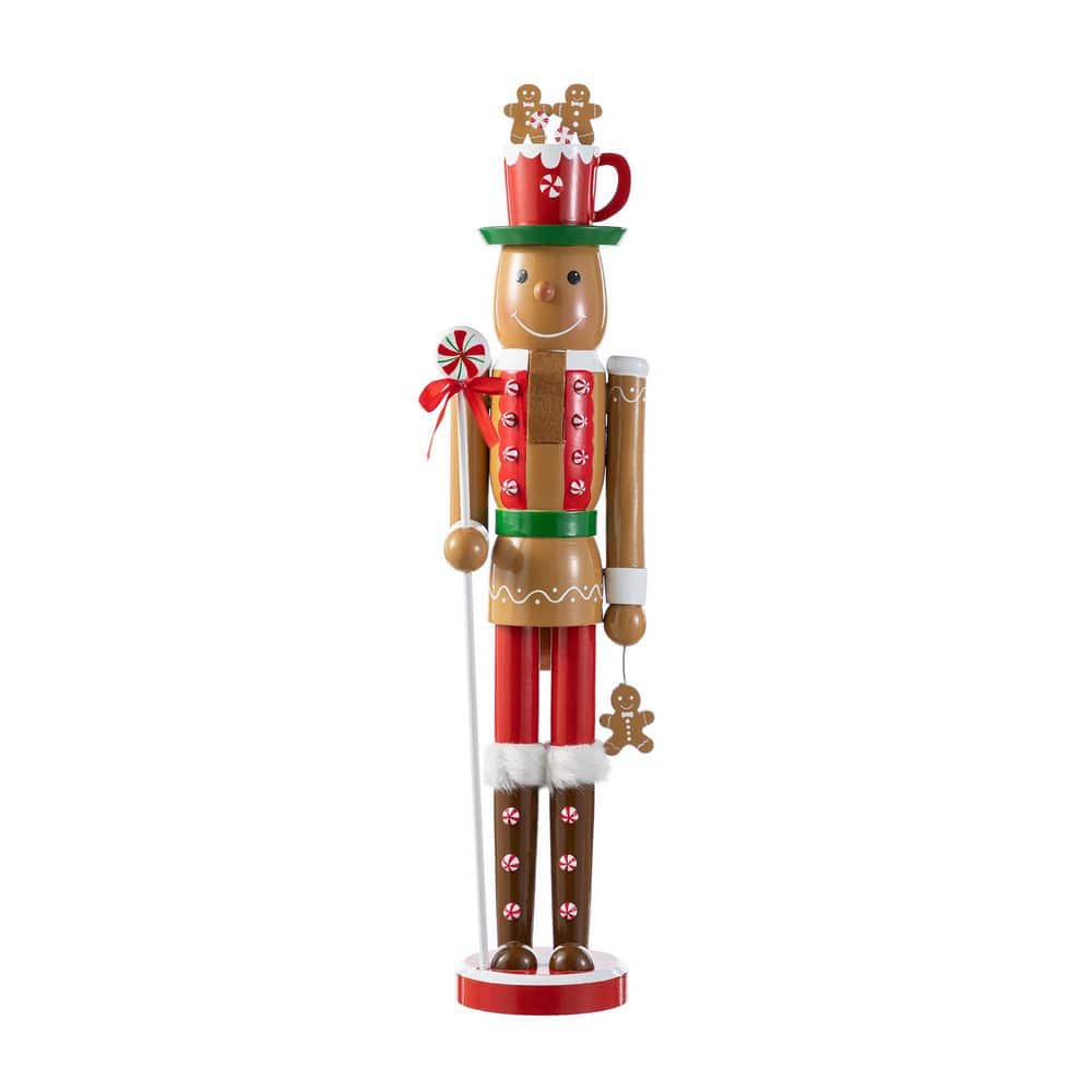24 in. H Wooden Christmas Gingerbread Man Nutcracker price history on PriceWatchPro