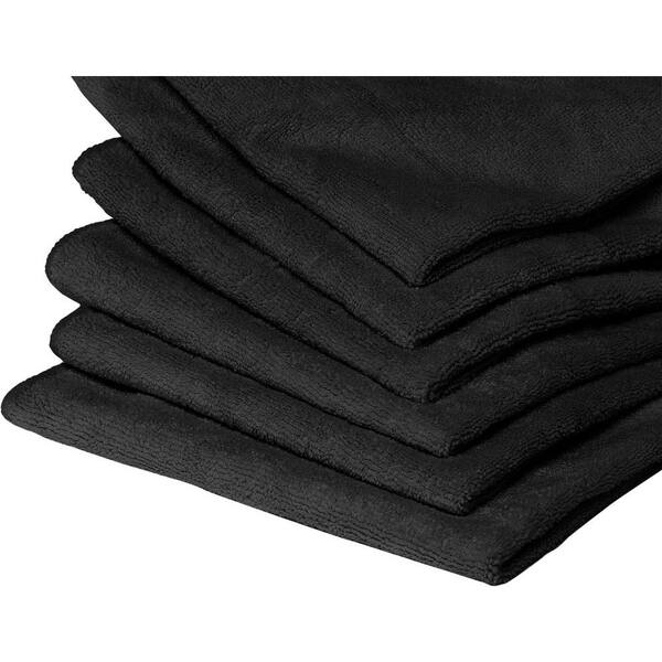 GarageMate 10 Microfiber Towels in Black