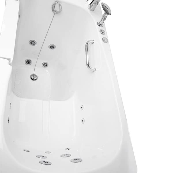 Ella Zen 60 in. x 29.50 in. Left Drain Walk-In Whirlpool Bathtub