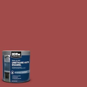 1 qt. #ICC-107 Crimson Semi-Gloss Enamel Urethane Alkyd Interior/Exterior Paint