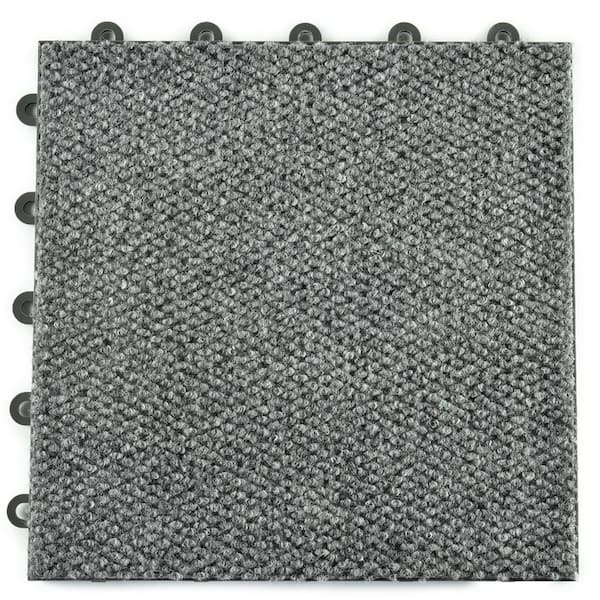 Greatmats Clickbase Gray Residential 12 125 In X Interlocking Carpet Tile 20 Tiles Case 4 Sq Ft Cct 5gry20 The