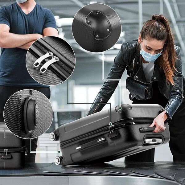 Karl home Nested Hardside Luggage Set in Skyblue, 3-Piece - TSA