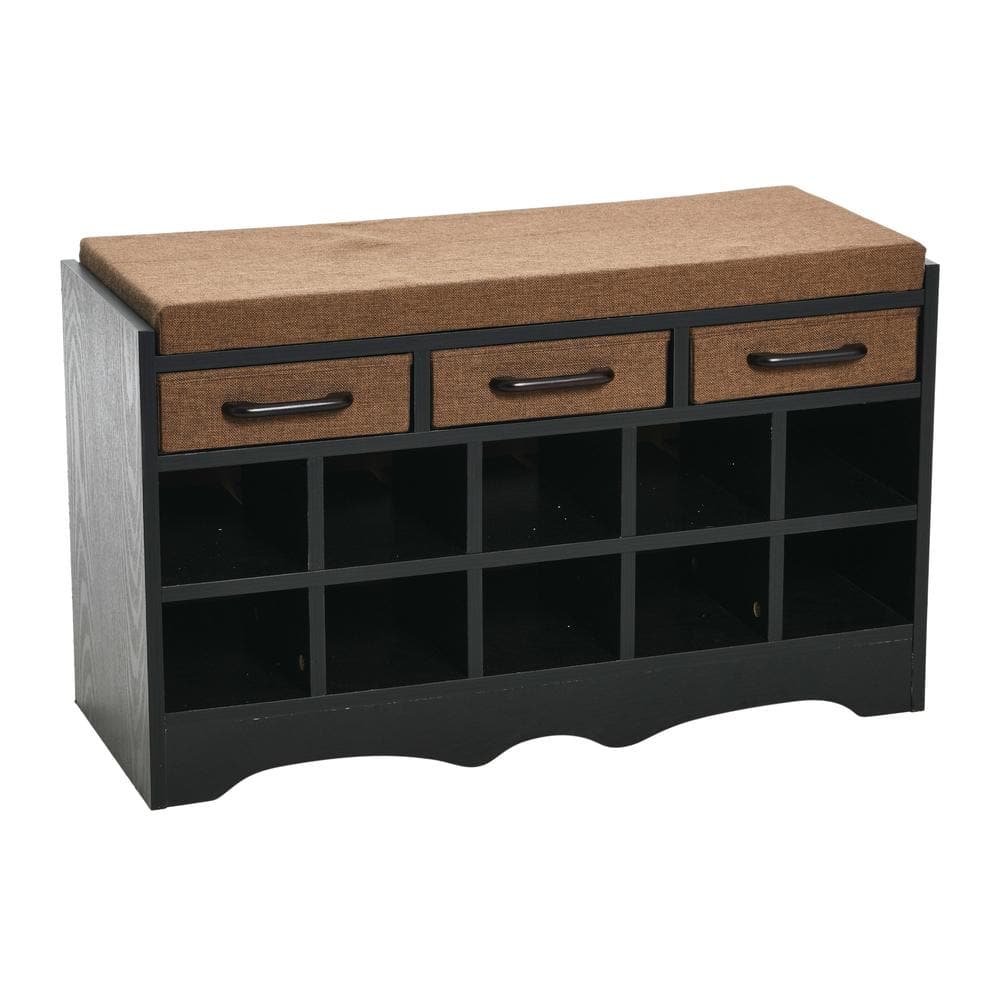 Household essentials entryway storage bench with shoe cubby new arrivals