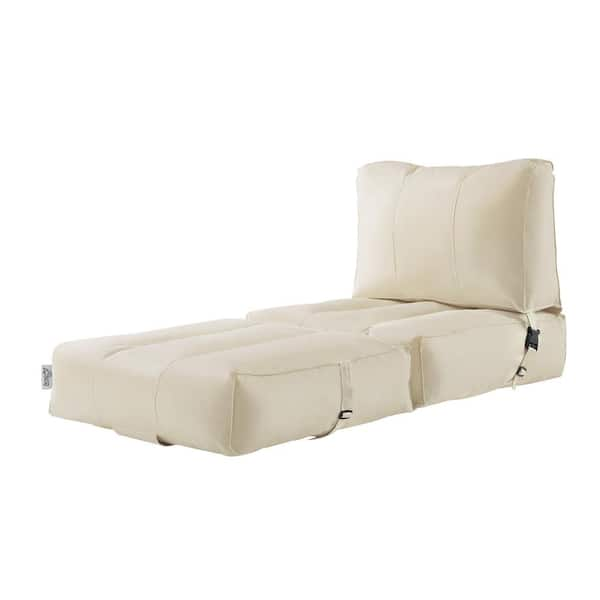 Loungie Cloudy Brown Bean Bag Lounger Chair Convertible Nylon Foam Sleeper  BB143-28BN-HD - The Home Depot