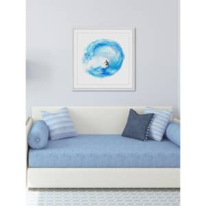 12 in. H x 12 in. W "Surf Wave Loop" by Michelle Dujardin Framed Printed Wall Art