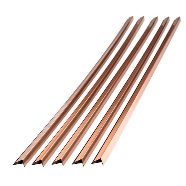 in. Vinyl Large Profile Outside Corner Trim in Brushed Copper (5-Pack) 13725 - The Home