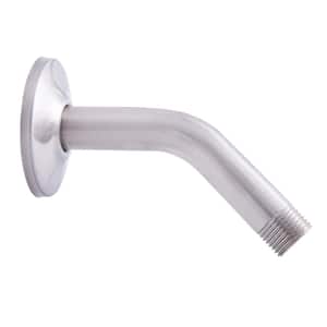 6 in. Angled Shower Arm with Flange in Brushed Nickel