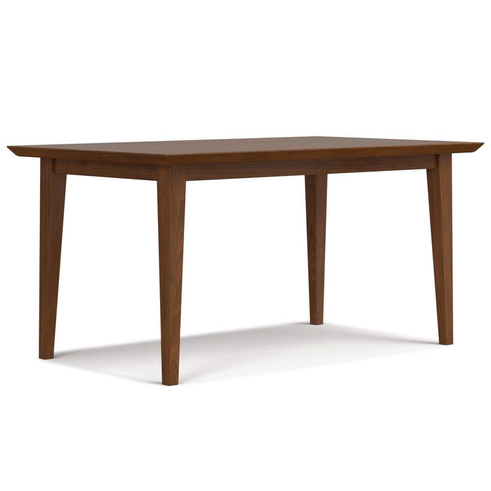 Colby Walnut Solid Wood Rectangular Dining Table for Six