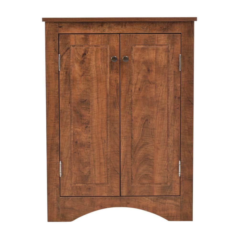 17.2 in. W x 17.2 in. D x 31.5 in. H Brown MDF Board Freestanding Corner Li
