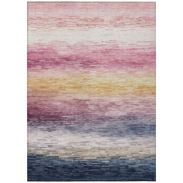 Chantille Machine Washable Indoor/Outdoor Abstract ACN2938 Blush 10 ft. x 14 ft. Area Rug