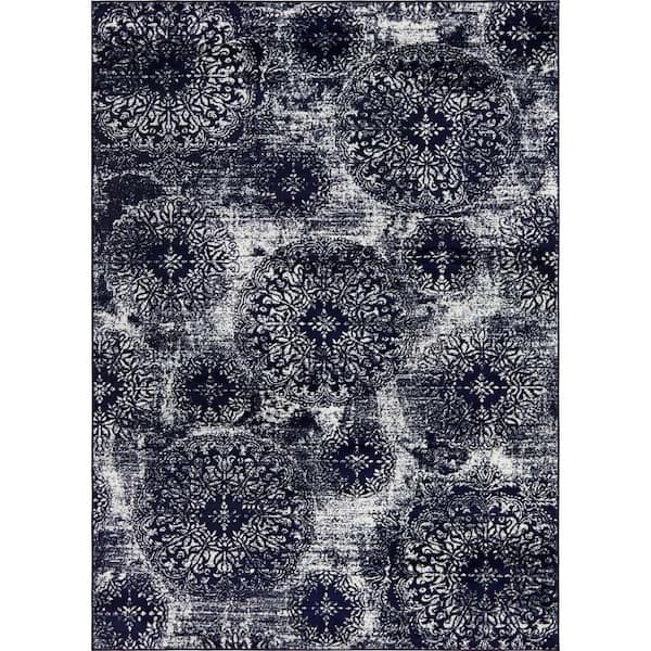 Unique Loom Sofia Grand Navy Blue 7' 0 x 10' 0 Area Rug