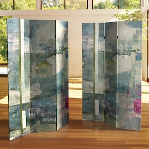 6 ft. Mineral Smoke Printed 3-Panel Room Divider