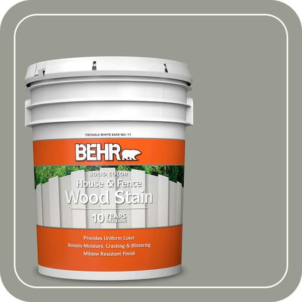 5 gal. #SC-143 Harbor Gray Solid Color House and Fence Exterior Wood Stain