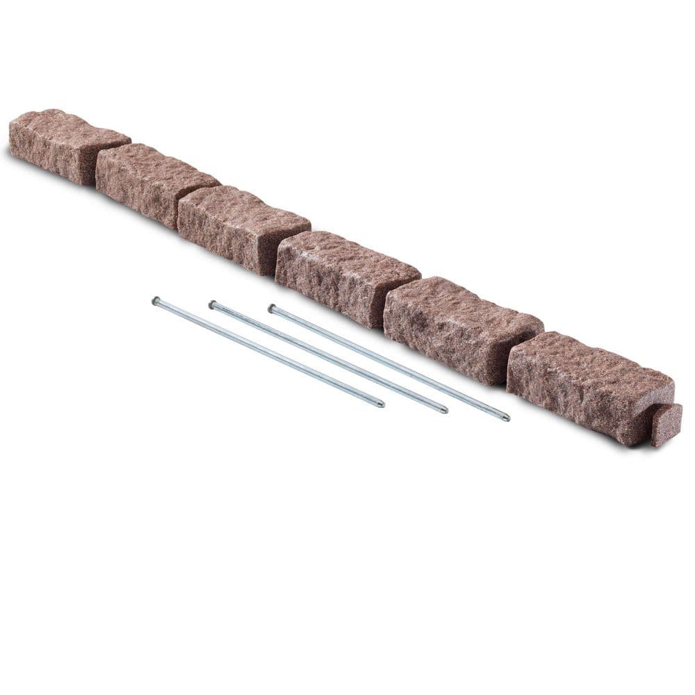 47.5 in. x 2.25 in. x 4 in. Cobble Stone (Section) Faux Stone Plastic Garden Edging (1-Pack) price history on PriceWatchPro