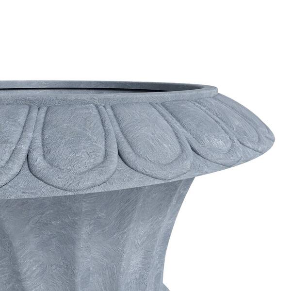 Leisuremod Lotus 20 in. Wide Fiberstone Urn Planter Modern Indoor
