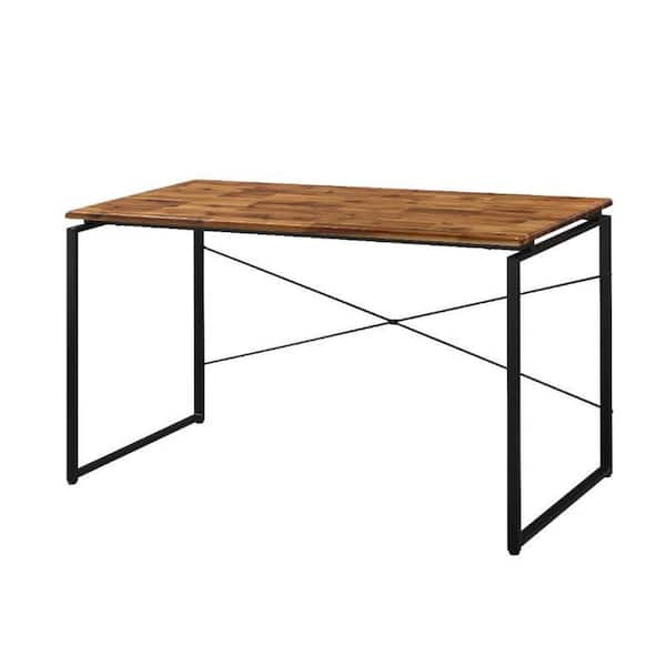 Acme Furniture Jurgen 22 in. Rectangular Oak and Black Wood Writing Desk