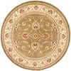 SAFAVIEH Lyndhurst Green/Ivory 5 ft. x 5 ft. Round Border Area Rug ...