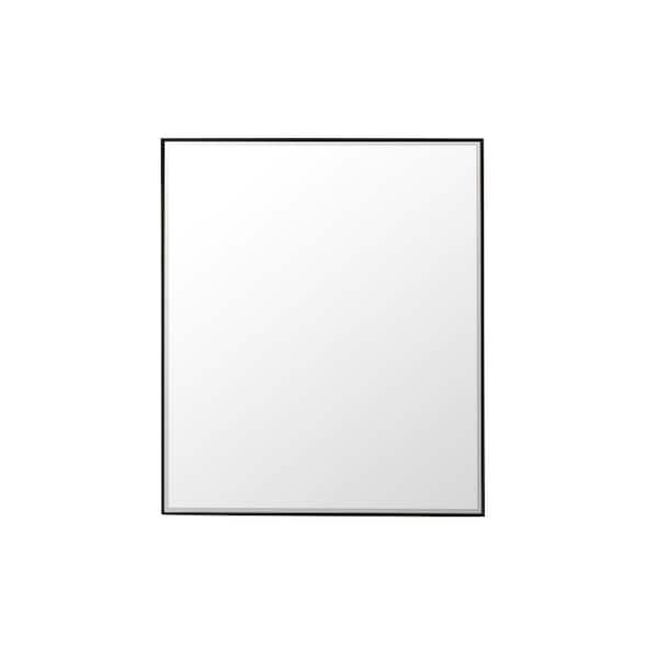 Rohe 36 in. W x 42 in. H Rectangular Framed Wall Bathroom Vanity Mirror in Matte Black