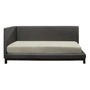 Flynn Dark Gray Fabric Upholstered Twin Daybed