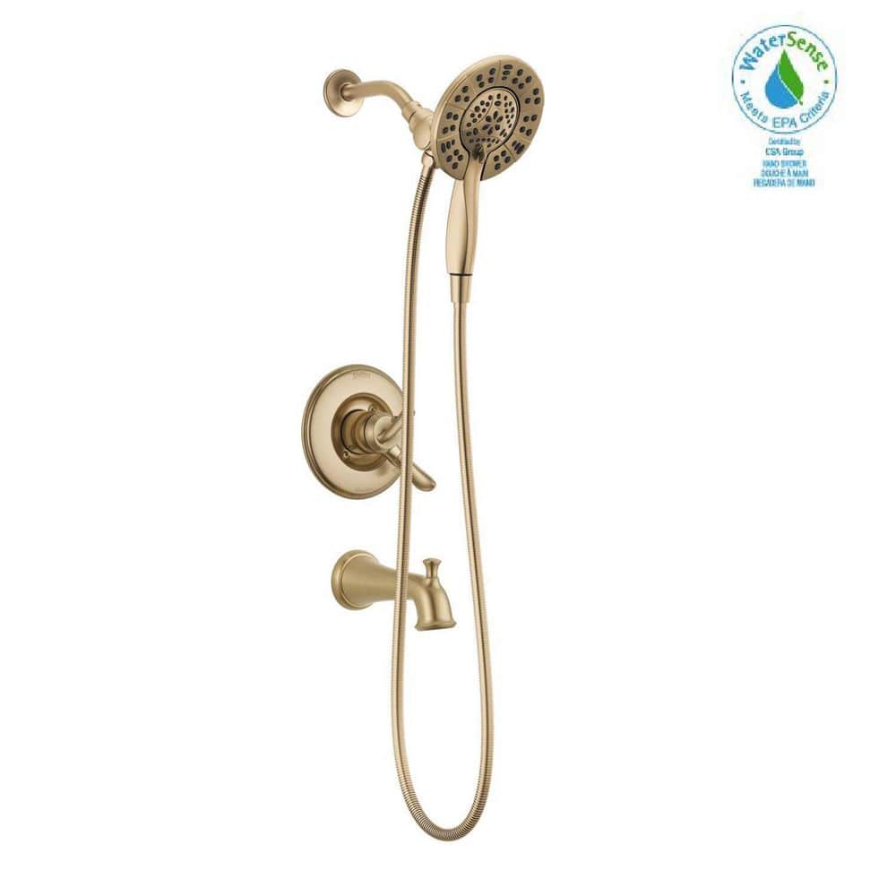 Champagne Bronze Dual-Function Tub and Shower Faucet Set