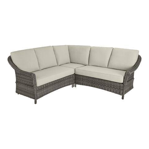 hampton bay 3 piece wicker patio set