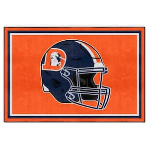 Denver Broncos Orange 5 ft. x 8 ft. Plush Area Rug