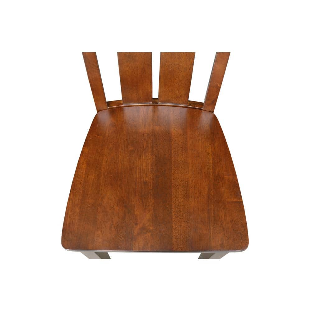 Ava Espresso 24" Solid Wood Counter Height Stool