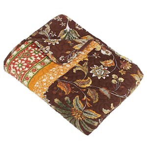 Audrey Chocolate 50 x 60'' Cotton Blend Throw Blanket