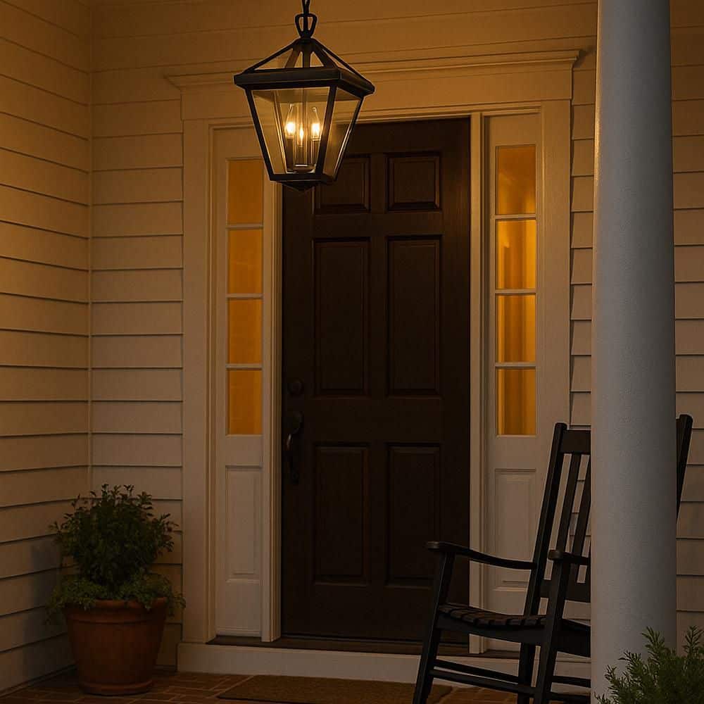 HINKLEY Alford Place Large Museum Black Outdoor Hanging Lantern