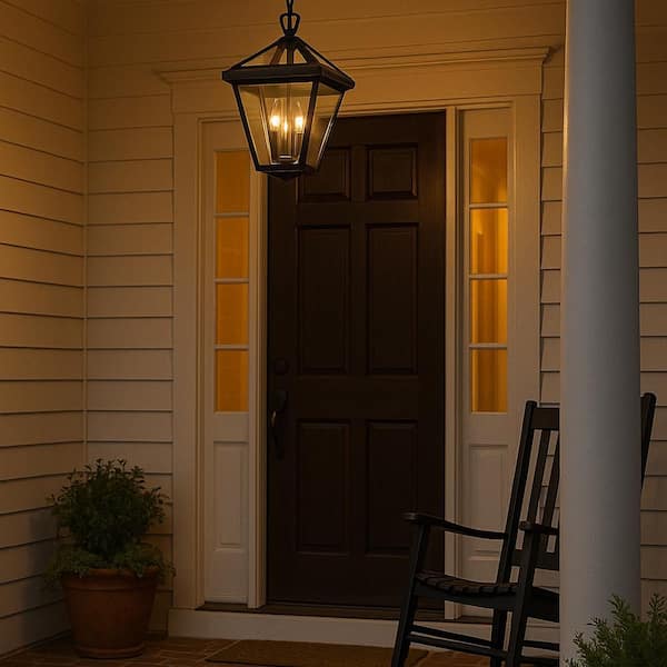 HINKLEY Alford Place Large Museum Black Outdoor Hanging Lantern