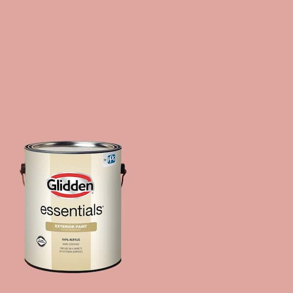 Glidden Essentials 1 gal. PPG1057-4 Coral Cove Satin Exterior Paint