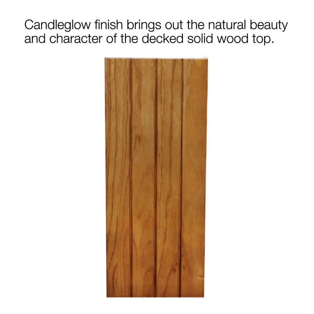Candleglow Brown Narrow Wood End Table with Storage