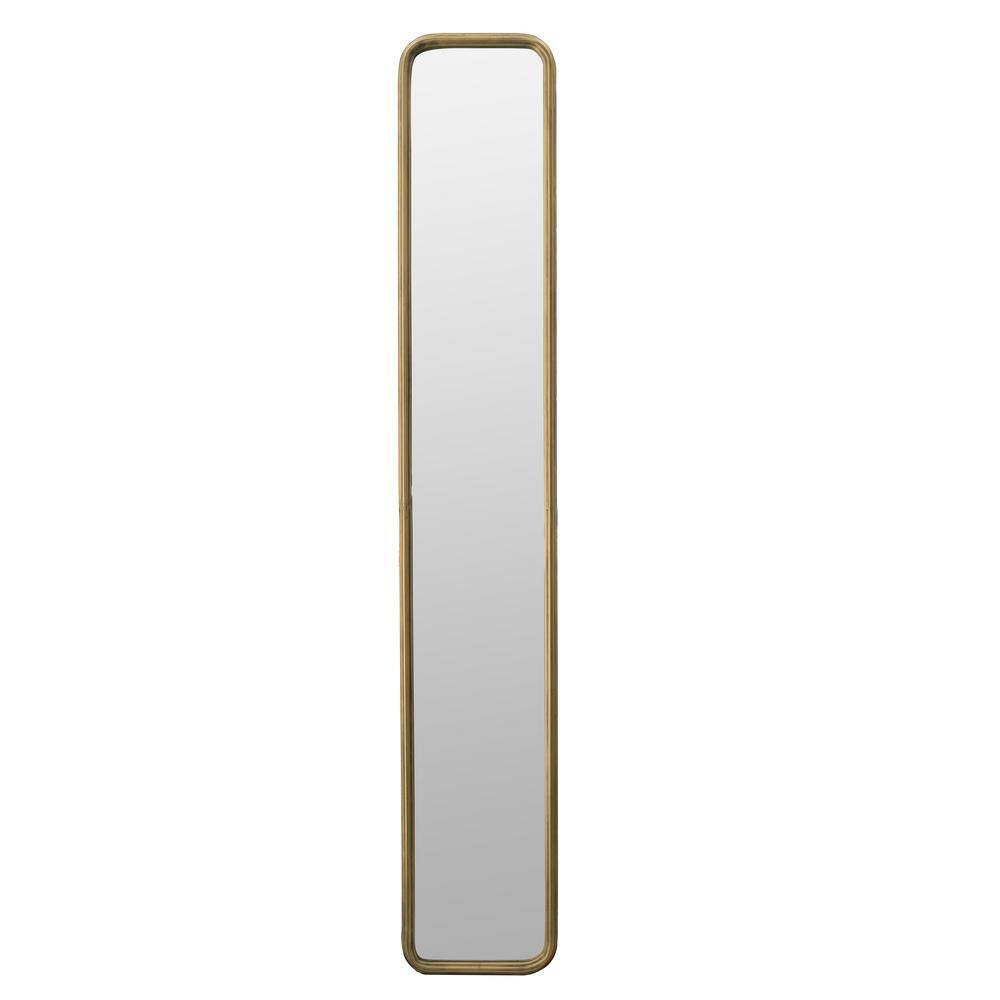 8 in. W x 47 in. H Gold Metal Frame Full Length Mirror LLW2078124332
