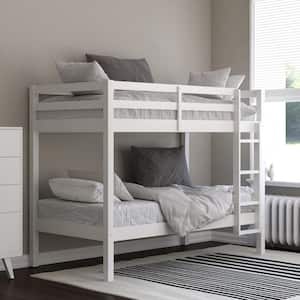 Kiran White Twin Over Twin Bunk Bed