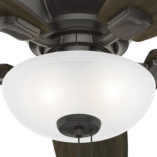 Hunter - Kenbridge 52 in. Noble Bronze Low Profile Indoor Ceiling Fan with LED Light Kit and Pull Chain