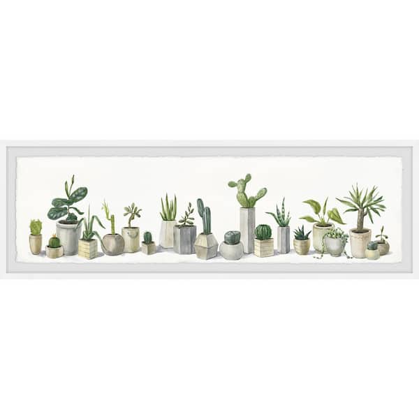 Unbranded Splendid Succulents By Marmont Hill Framed Nature Art Print 15 in. x 45 in.