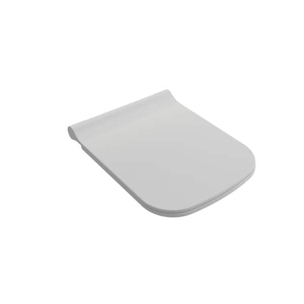 BOCCHI Firenze Square Soft- Closed Front Toilet Seat in. Matte White