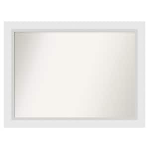 Blanco White 32.25 in. x 24.25 in. Cusom Non-Beveled Framed Bathroom Vanity Wall Mirror
