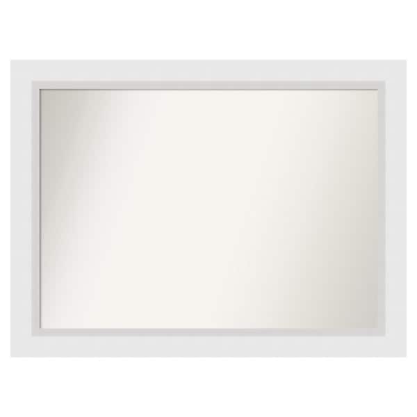 Amanti Art Blanco White 32.25 in. x 24.25 in. Cusom Non-Beveled Framed Bathroom Vanity Wall Mirror