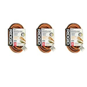 50 ft. 14/3 Extension Cord in Orange and Gray (3-Pack)