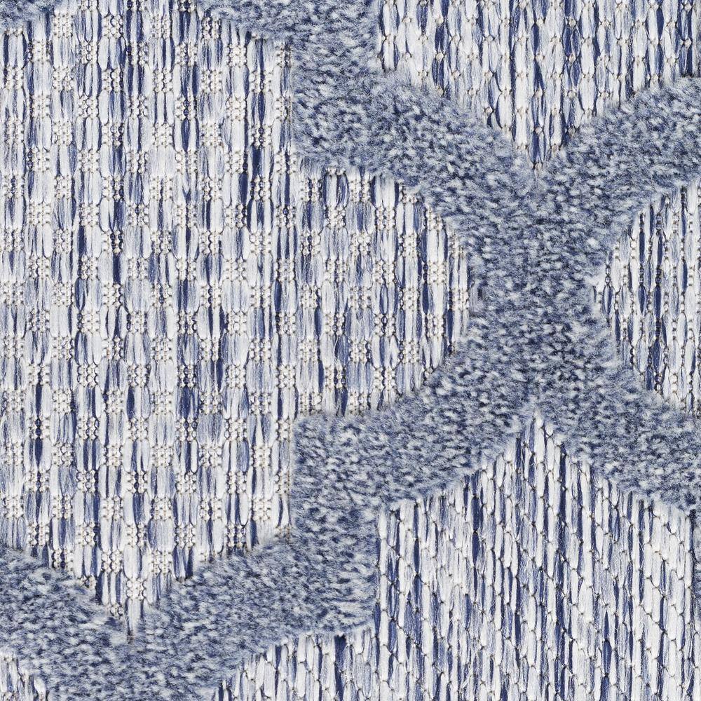 Denim Blue Trellis 8' x 10' Reversible Synthetic Area Rug