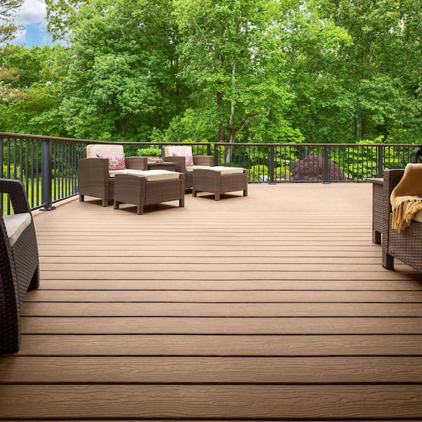 Vision CoolDeck Cold Brew 1 in. x 5.4 in. x 12 ft. Grooved Capped Composite Decking 10-Piece H-Pack